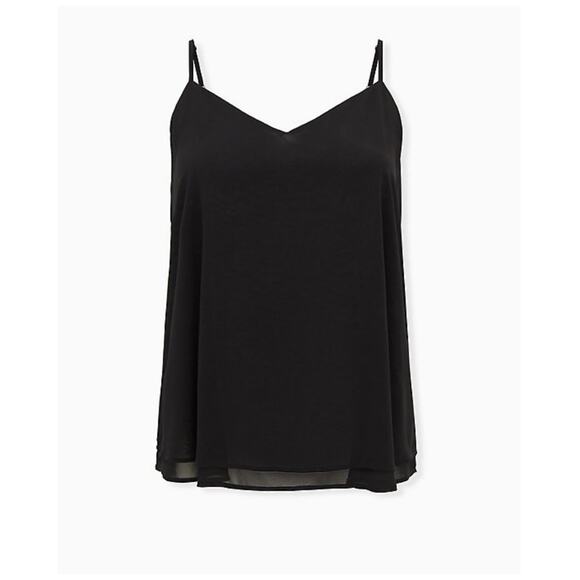 TORRID Swing Black Chiffon Cami Top Sz 2 - Picture 4 of 10